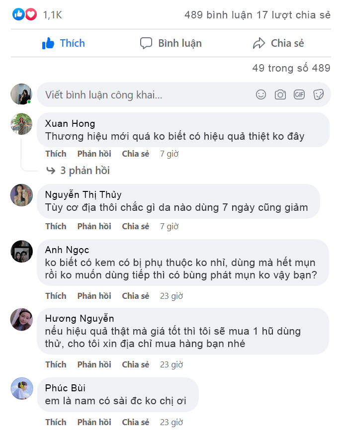 Rất nhiều Facebook-er vào bình luận bên dưới bài viết của K.M