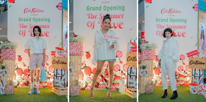 Các khách mời hào hứng check-in tại sự kiện khai trương cửa hàng Cath Kidston.