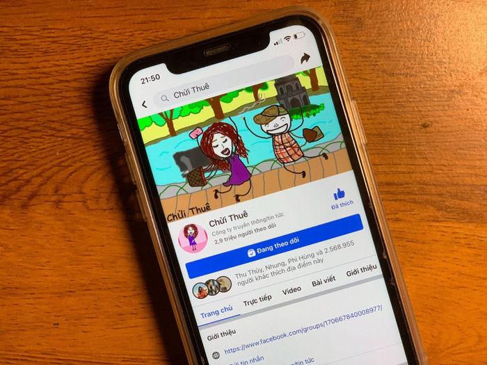 [Ảnh: Fanpage “Chửi Thuê” được nhiều người trẻ yêu thích.]