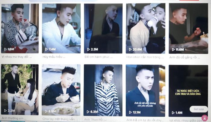 Mỗi  clip đăng trên kênh Tik Tok Dũng Phạm đều thu hút rất nhiều lượt xem (Ảnh chụp ngày 02/10/2022)