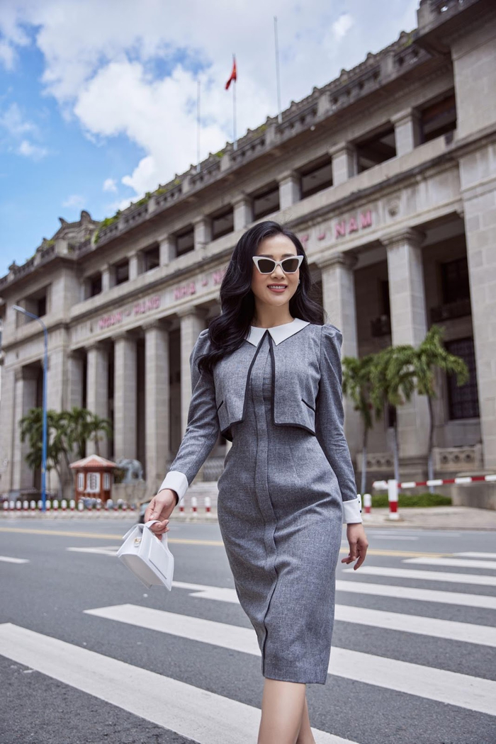 Học cách phối đồ chuẩn sang chảnh cho cô nàng văn phòng cùng 'Quỳnh búp bê' Phương Oanh Ảnh 1