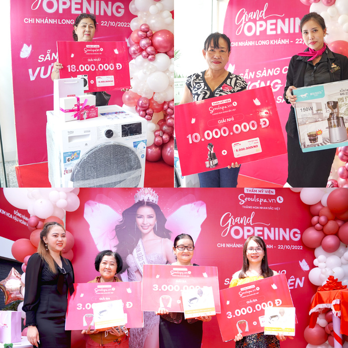 Những khách hàng may mắn nhận giải thưởng giá trị tại buổi lễ