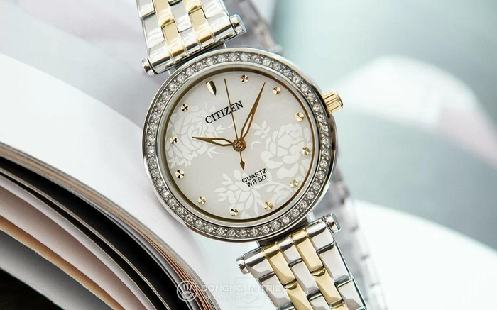 Top các mẫu đồng hồ Citizen nữ mặt tròn đính đá đẹp gây sốt Ảnh 2