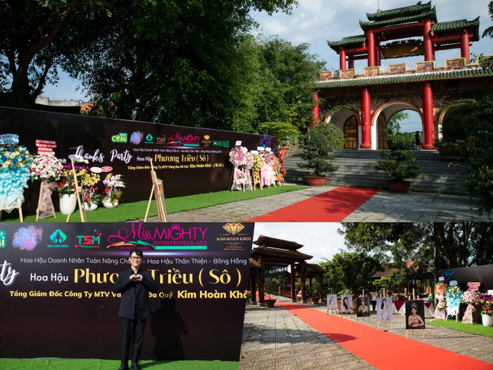 Phạm Đình Thái Ngân hạnh phúc hát mừng Phương Triều đăng quang Hoa hậu Doanh nhân Toàn năng châu Á Ảnh 1