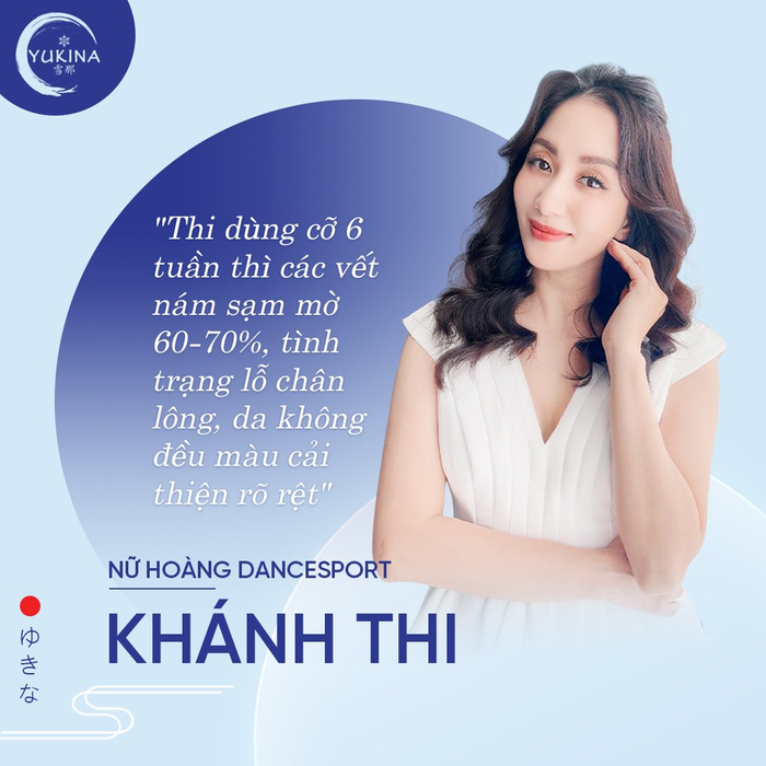 Khánh Thi sử dụng Yukina đều đặn hàng ngày trong bước chăm sóc da của mình
