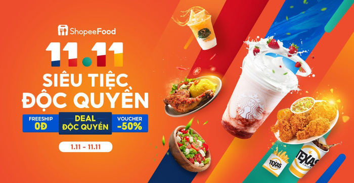 Với các ưu đãi đa dạng và nổi bật như giảm 50%, miễn phí vận chuyển cùng nhiều voucher đính kèm giá trị từ thương hiệu, sự kiện 11.11 Siêu Tiệc Độc Quyền chắc chắn sẽ là cứu cánh cho chiếc ví lẫn chiếc bụng đói của bạn. Và đừng quên thanh toán bằng ShopeePay để nhận thêm nhiều ưu đãi nhé.