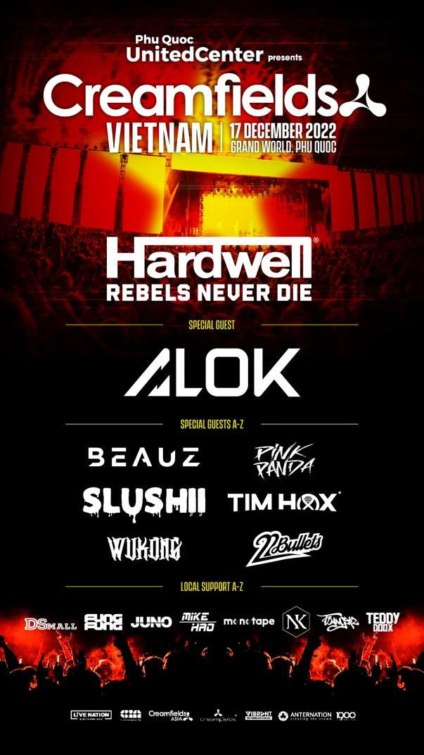Hình 2: Dàn Line up trong mơ sẽ xuất hiện tại Creamfields Việt Nam năm nay.