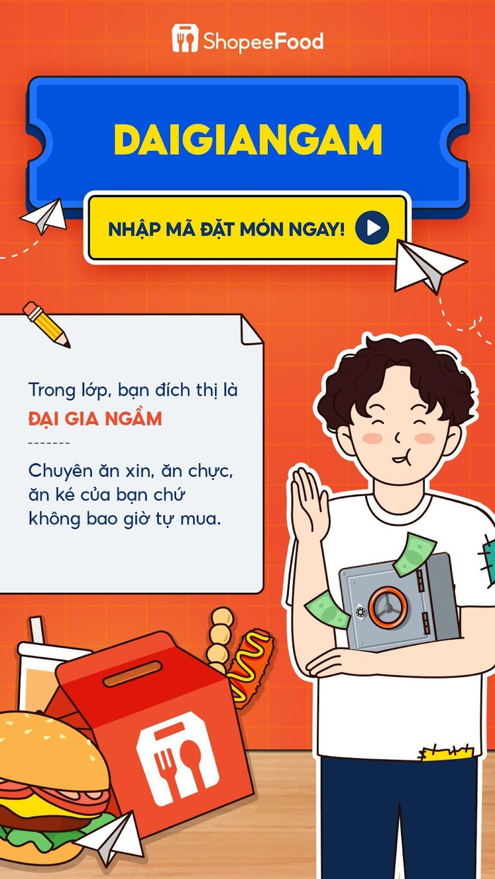 Nhưng đừng làm lâu thành quen nha, nhập ngay mã DAIGIANGAM trên ShopeeFood và khao lại đám bạn món gì thật ngon để giữ hòa khí nhé! Ông bà bảo “Có qua có lại mới toại lòng nhau còn gì!