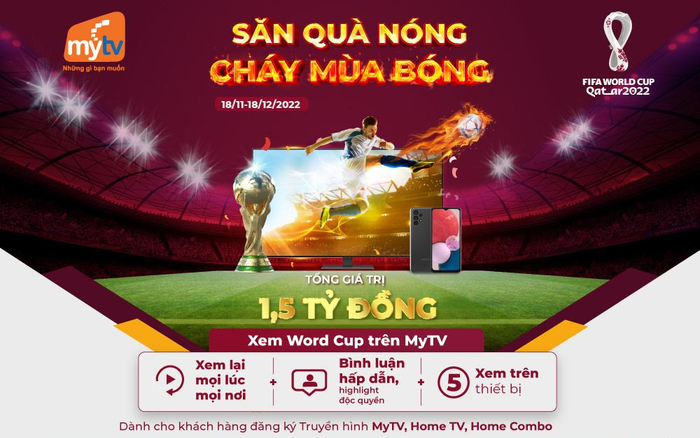 Khởi tranh World Cup 2022, MyTV tung ưu đãi 'Săn quà nóng - Cháy mùa bóng' Ảnh 2