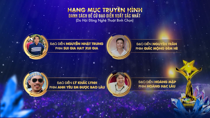 Các Đạo diễn tên tuổi đứng sau thành công của nhiều tác phẩm Truyền hình cũng được vinh danh tại Ngôi Sao Xanh