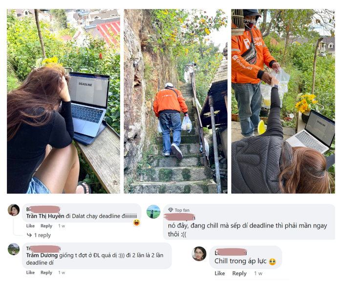 Cảm động anh shipper ShopeeFood leo qua 7749 bậc thang để trấn an tinh thần khách: “Tỉnh lại chiến deadline em ơi, đồ ăn tới nè!”. Nhiều người đồng cảnh ngộ cũng tấp nập ghé thăm post này để chia sẻ hoàn cảnh “nghỉ không được chơi cũng không xong”.