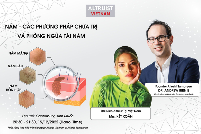 Thu hút sự chú ý của cộng đồng - Altruist Sunscreen chia sẻ về nám từ Canterbury, UK Ảnh 1