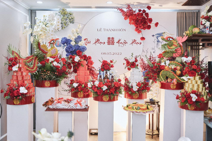 Mẫu lê vật cưới hỏi Song Huyền mang đậm hơi thở thuần Việt