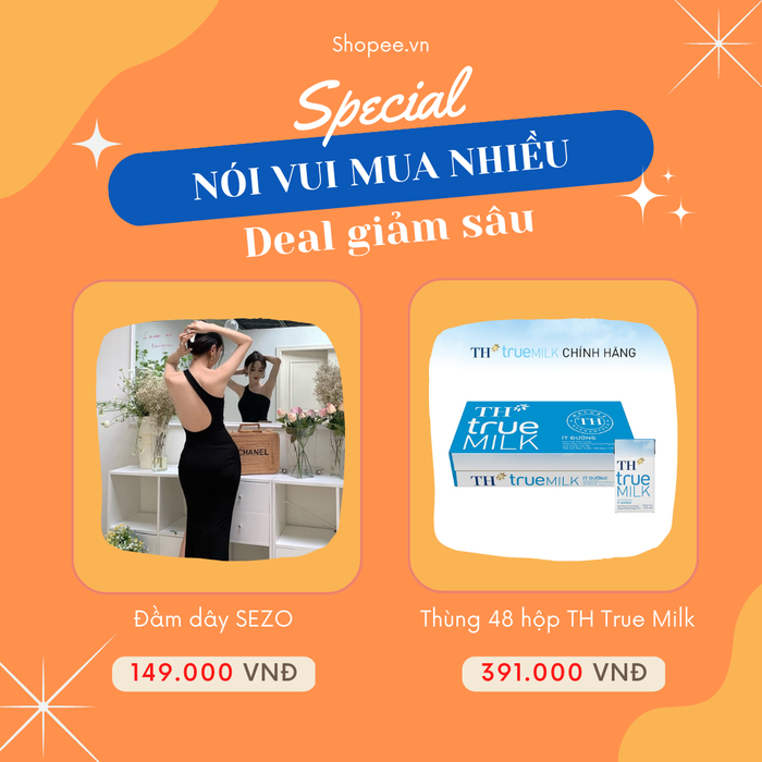 Đặc biệt, khi theo dõi chương trình qua Shopee Live, người xem còn có cơ hội rinh thêm các deal giảm sâu hấp dẫn khác.