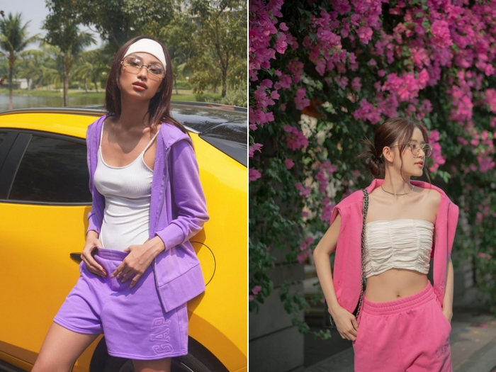 Sexy như Ngọc Mint hay dễ thương như Trâm Ngô khi diện “ton sur ton” full set cùng màu ăn ý. 