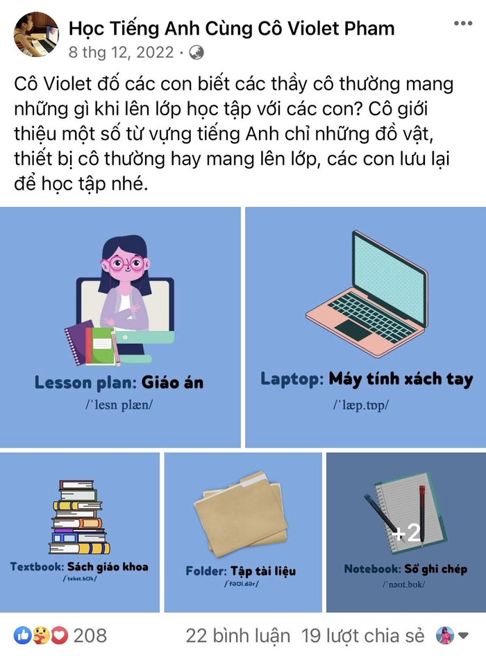 Những bài học sinh động thực hiện bởi cô Violet Phạm