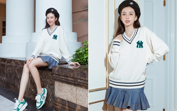 Mê mệt phong cách Preppy nữ sinh học đường được Thùy Tiên lăng xê Ảnh 2