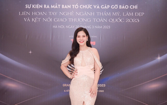 Hoa hậu Thao Lê tham dự họp báo tôn vinh ngành làm đẹp và kết nối giao thương Ảnh 2