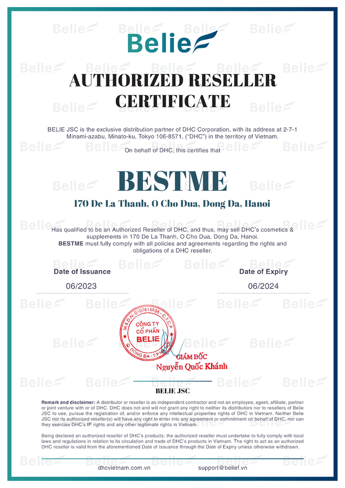Bestme bắt tay cùng DHC, chính thức ủy quyền phân phối sản phẩm tại Việt Nam