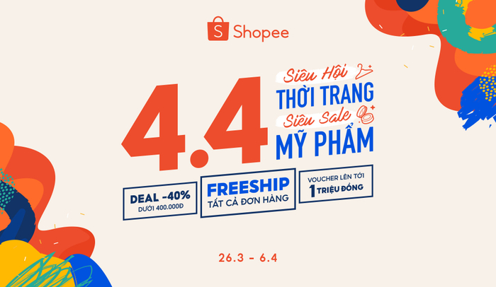 Chỉ còn 2 ngày nữa, sự kiện “4.4 Siêu Hội Thời Trang - Siêu Sale Mỹ Phẩm” sẽ đổ bộ Shopee. 
