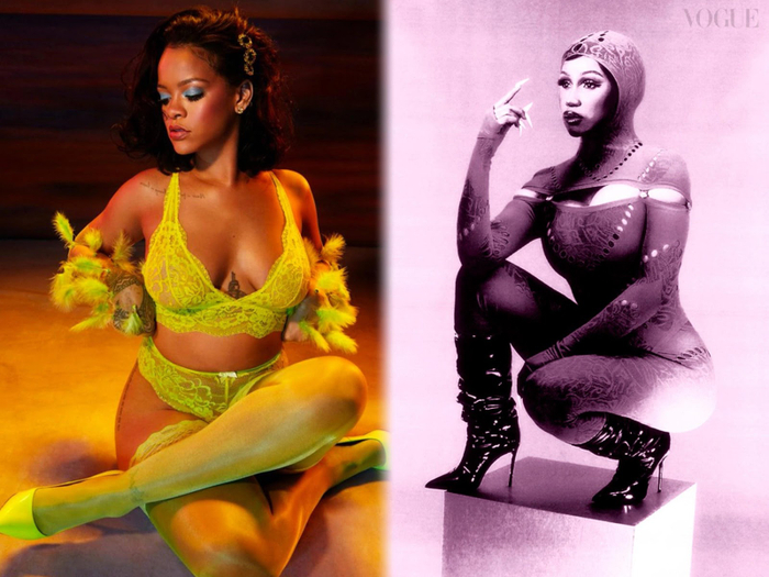 Rapper Cardi B và nữ ca sĩ Rihanna không thoát khỏi sức hút khó cưỡng khi chọn thiết kế giày Le Silla để hoàn thiện vẻ ngoài trong những buổi shooting.