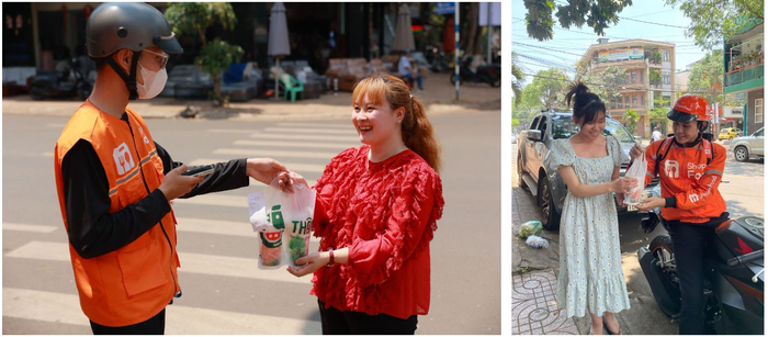 Thức uống khoái khẩu được ship tận tay bởi dàn shipper “tỏa nắng” thế này, bảo sao chị em không cười tươi như được mùa? 