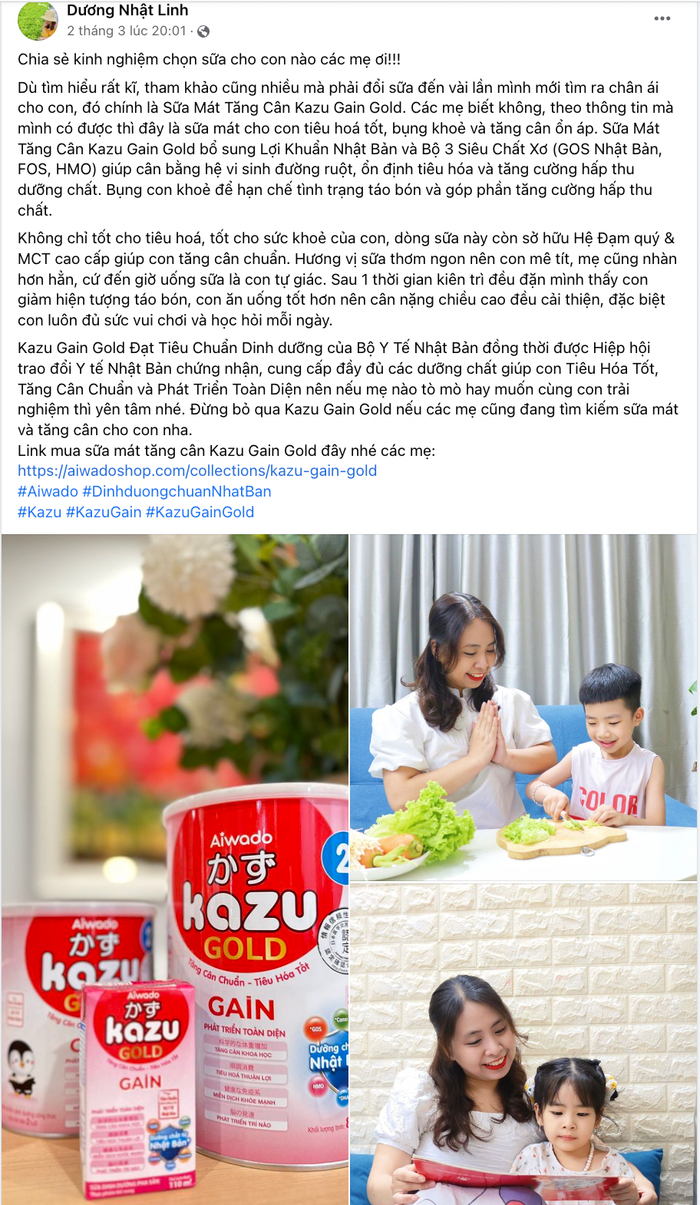 Vì sao nhiều mẹ bỉm sữa tin dùng Kazu Gain Gold thương hiệu số 1 sữa mát tăng cân Ảnh 4