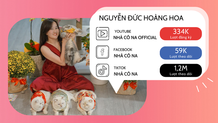 Hoàng Hoa (Na Bông)và 3 kênh nội dung thuộc thương hiệu “Nhà cô Na”