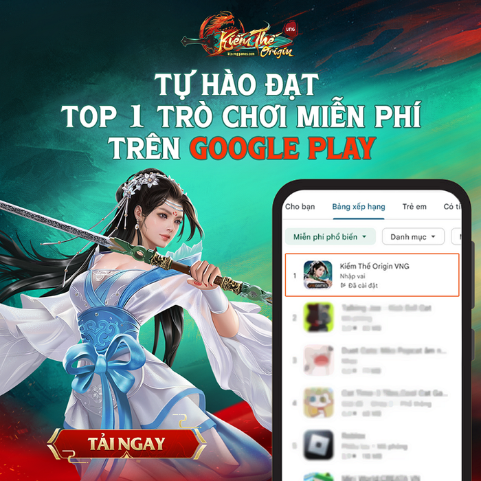 Trò chơi liên tục đạt Top 1 trên các bảng xếp hạng uy tín