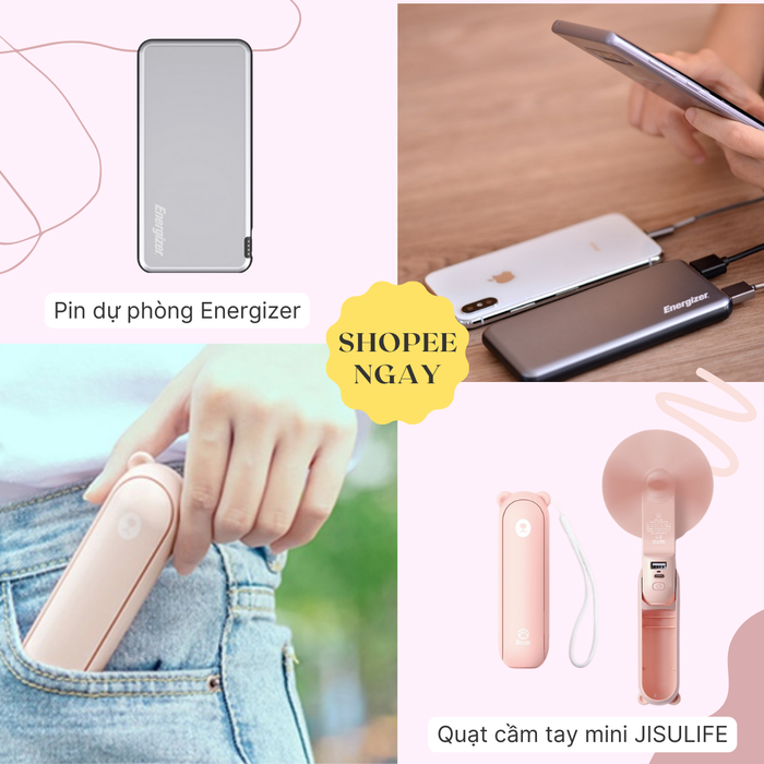 Bộ đôi bảo bối tiếp năng lượng, thổi bay cái nóng được dân tình tích cực săn lùng trên Shopee với giá chỉ từ 300.000 đồng.