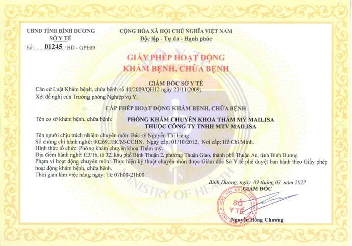  Mailisa Bình Dương có giấy phép hay không? Thực hư thế nào? Ảnh 2